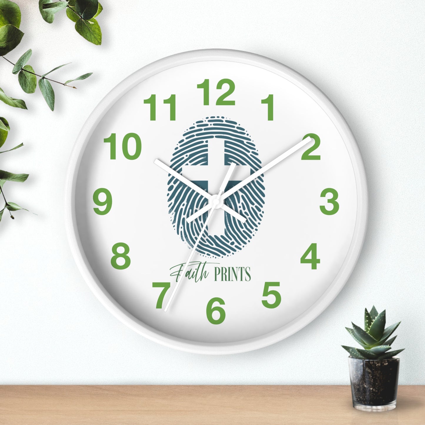 Faith Prints Wall Clock