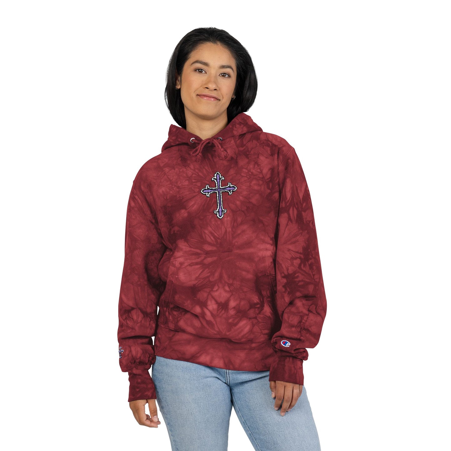 Vas QuezXChampion Tie-Dye Hoodie (Embroidery)
