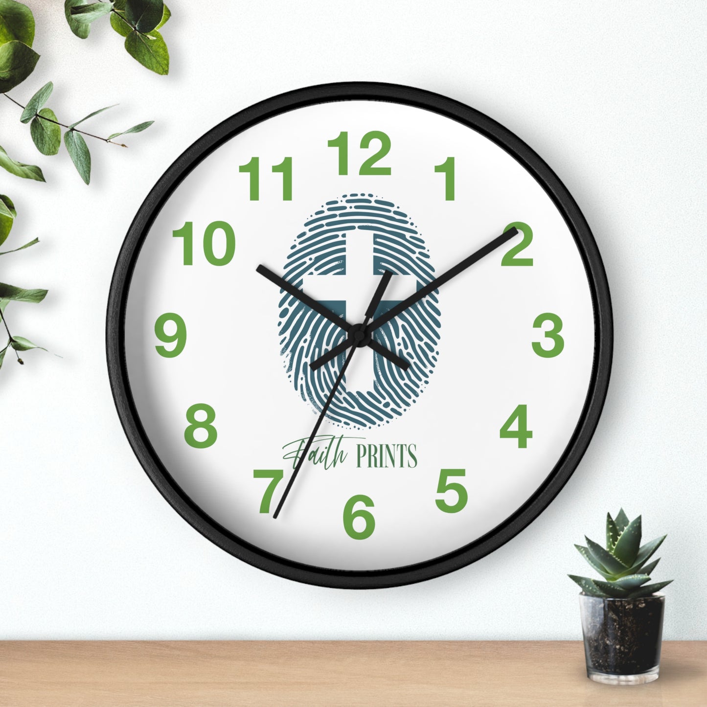 Faith Prints Wall Clock