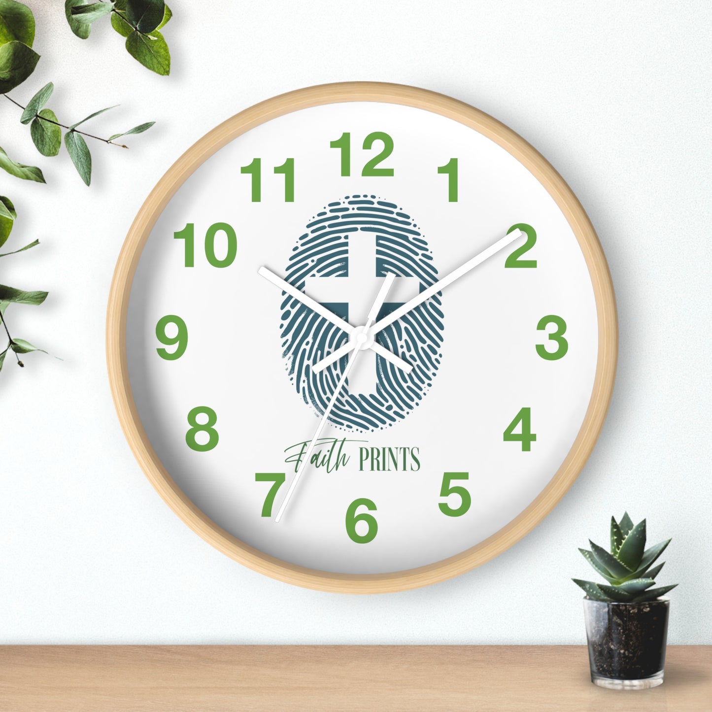 Faith Prints Wall Clock