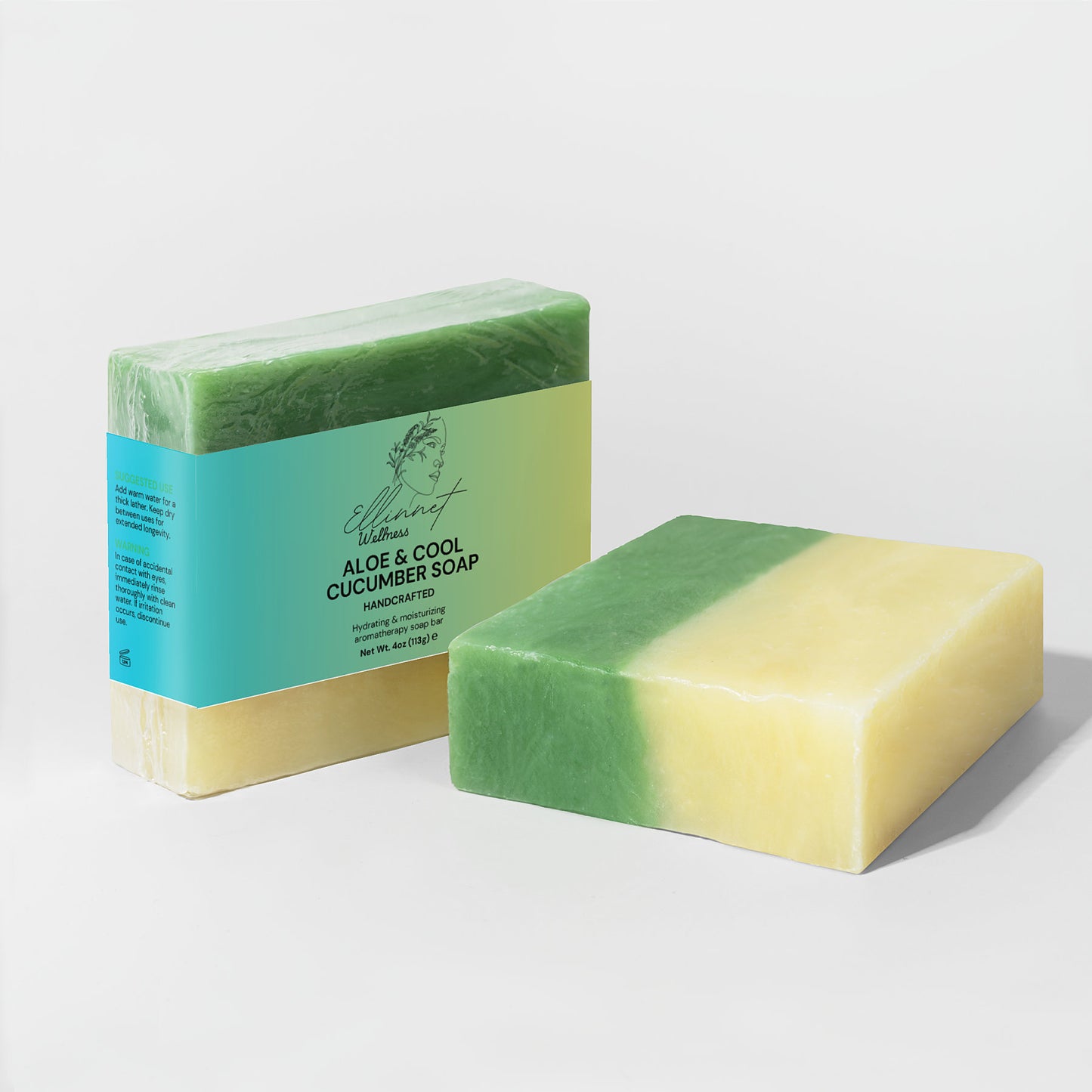 Aloe & Cool Cucumber Soap By Ellinnet Wellness