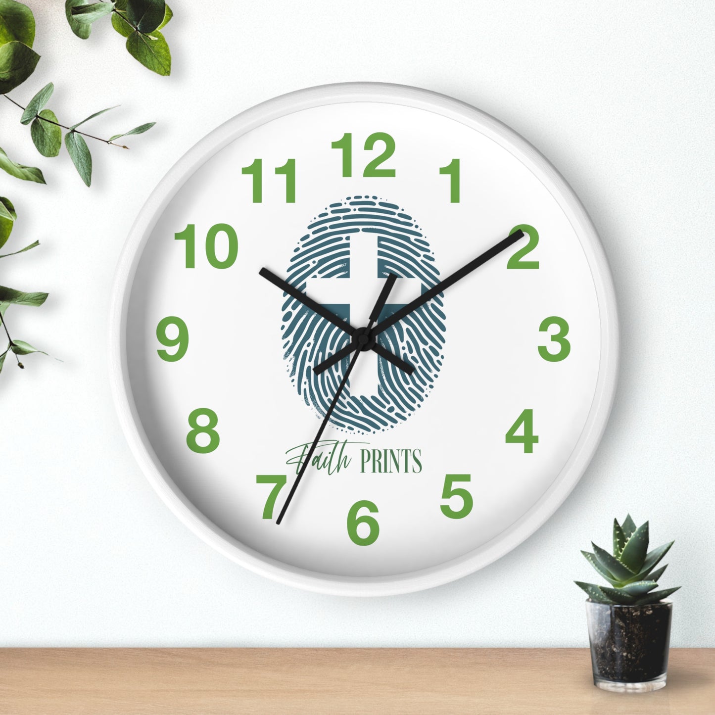 Faith Prints Wall Clock