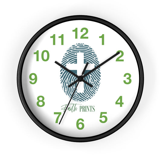 Faith Prints Wall Clock