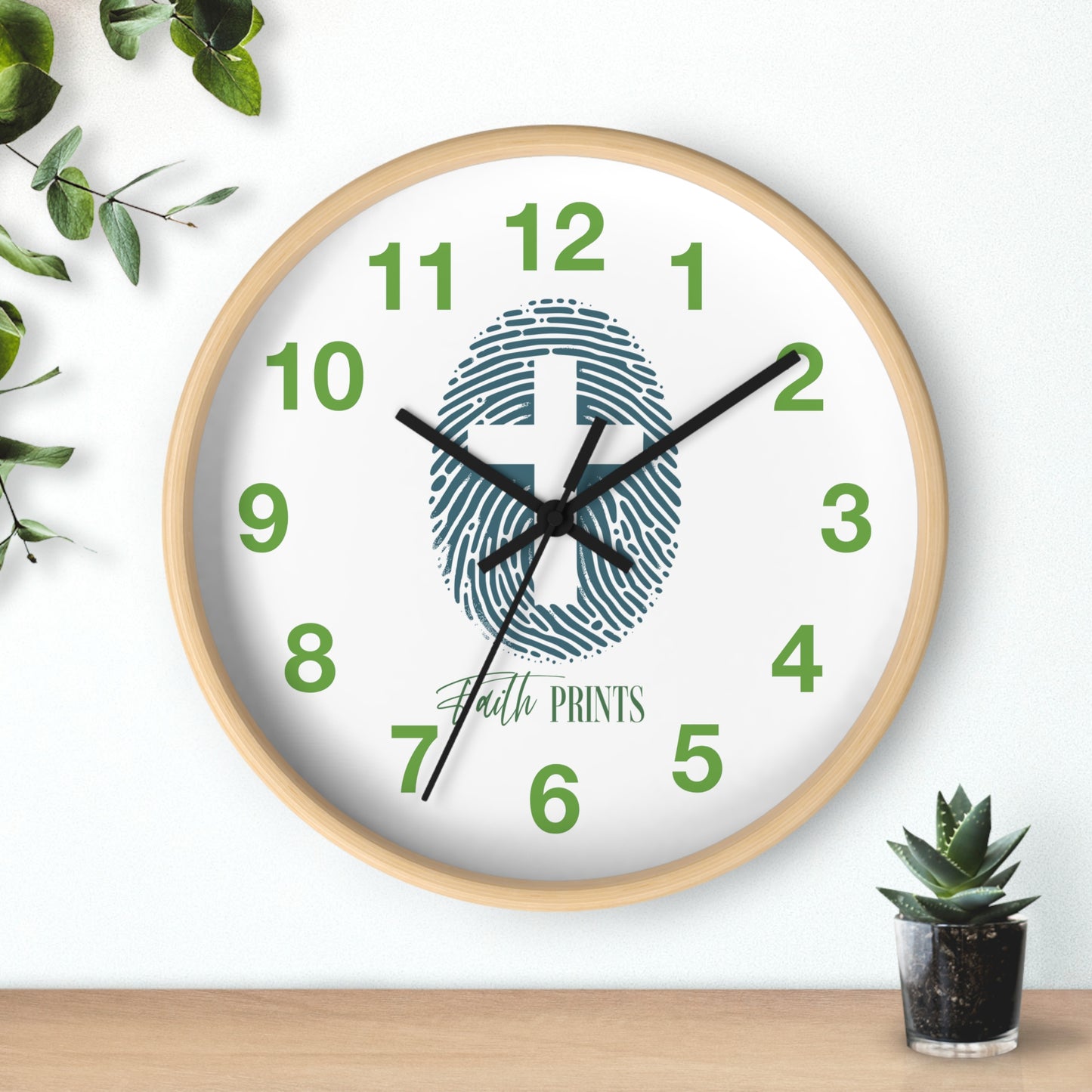 Faith Prints Wall Clock
