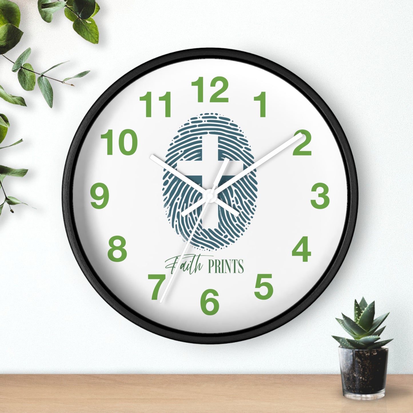 Faith Prints Wall Clock