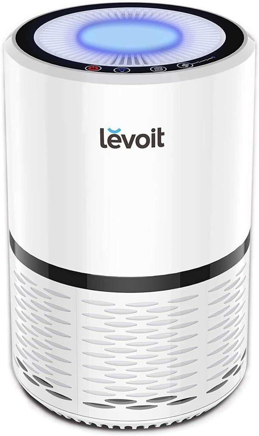 Air Purifiers for Home, HEPA Filter for Smoke, Dust and Pollen in Bedroom, Ozone Free, Filtration System Odor Eliminators for Office with Optional Night Light, 1 Pack, White