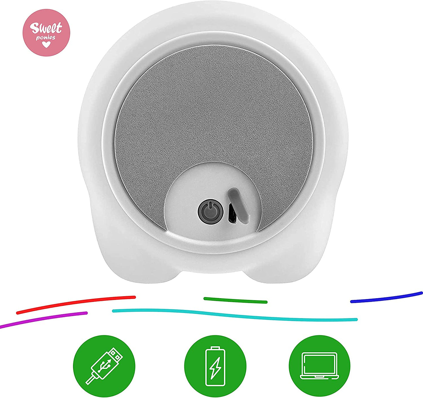 (4.8β X 4.8β X 7.4β; 11.6 Oz Unicorn LED Light Gift for Unicorn Lovers, Women, & Girls β Battery Operated (1.6 W) Bedside Lamp Both Color Changing & Wrapped in Gift Package