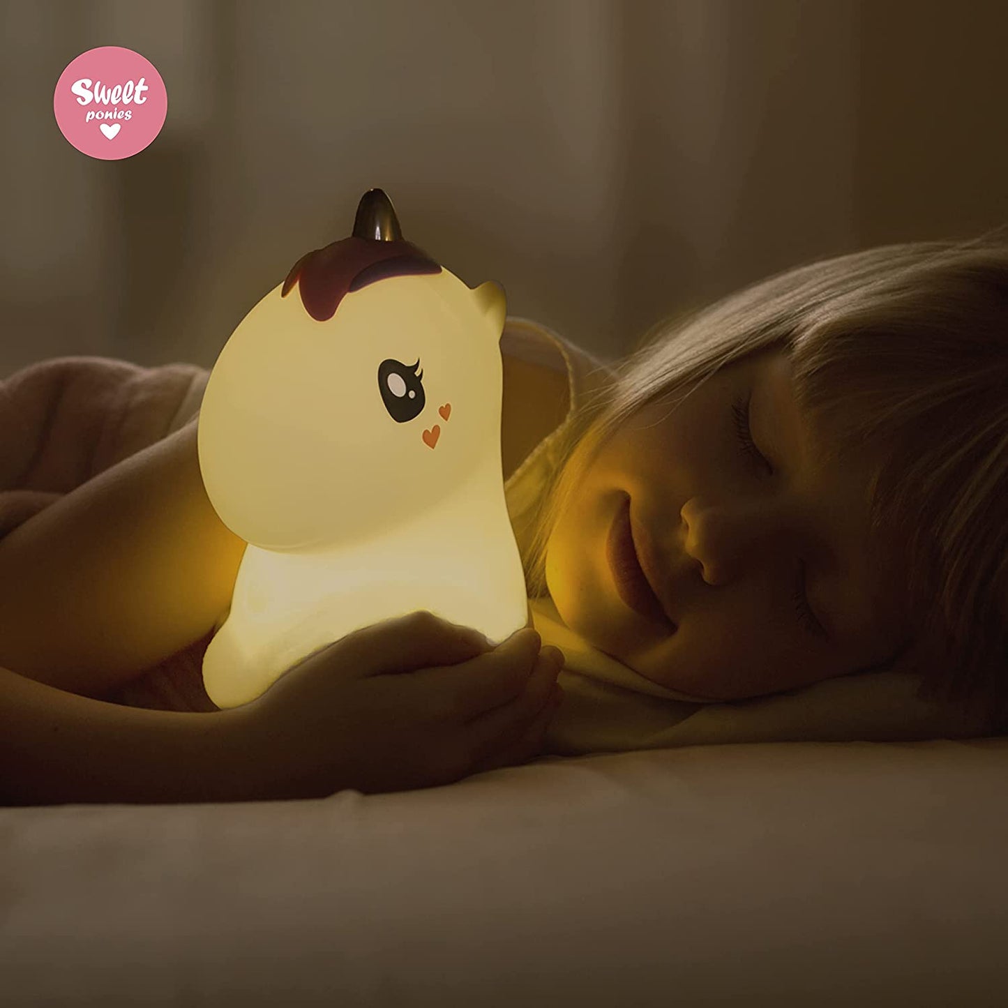 (4.8β X 4.8β X 7.4β; 11.6 Oz Unicorn LED Light Gift for Unicorn Lovers, Women, & Girls β Battery Operated (1.6 W) Bedside Lamp Both Color Changing & Wrapped in Gift Package