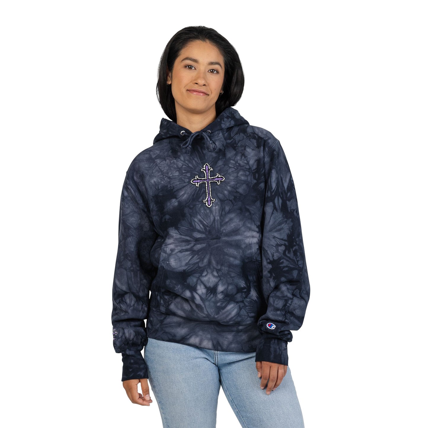Vas QuezXChampion Tie-Dye Hoodie (Embroidery)