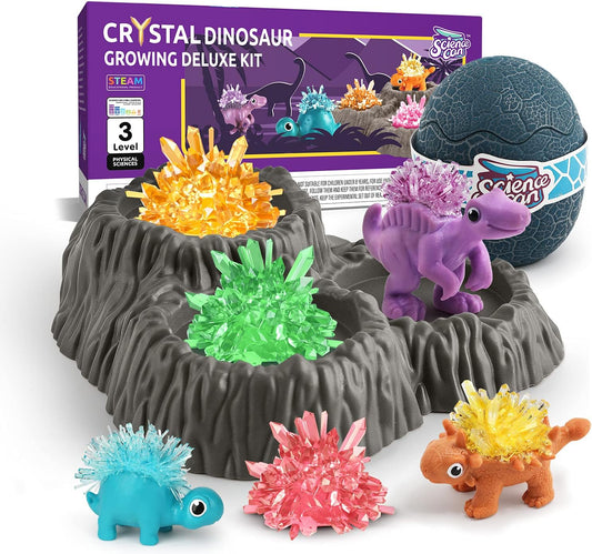 Crystal Growing Kit Grow 6 Vibrant Crystals Science Experiments for Kids DIY STEM Projects Science Toys Birthday for Boys Girls Ages 8-12