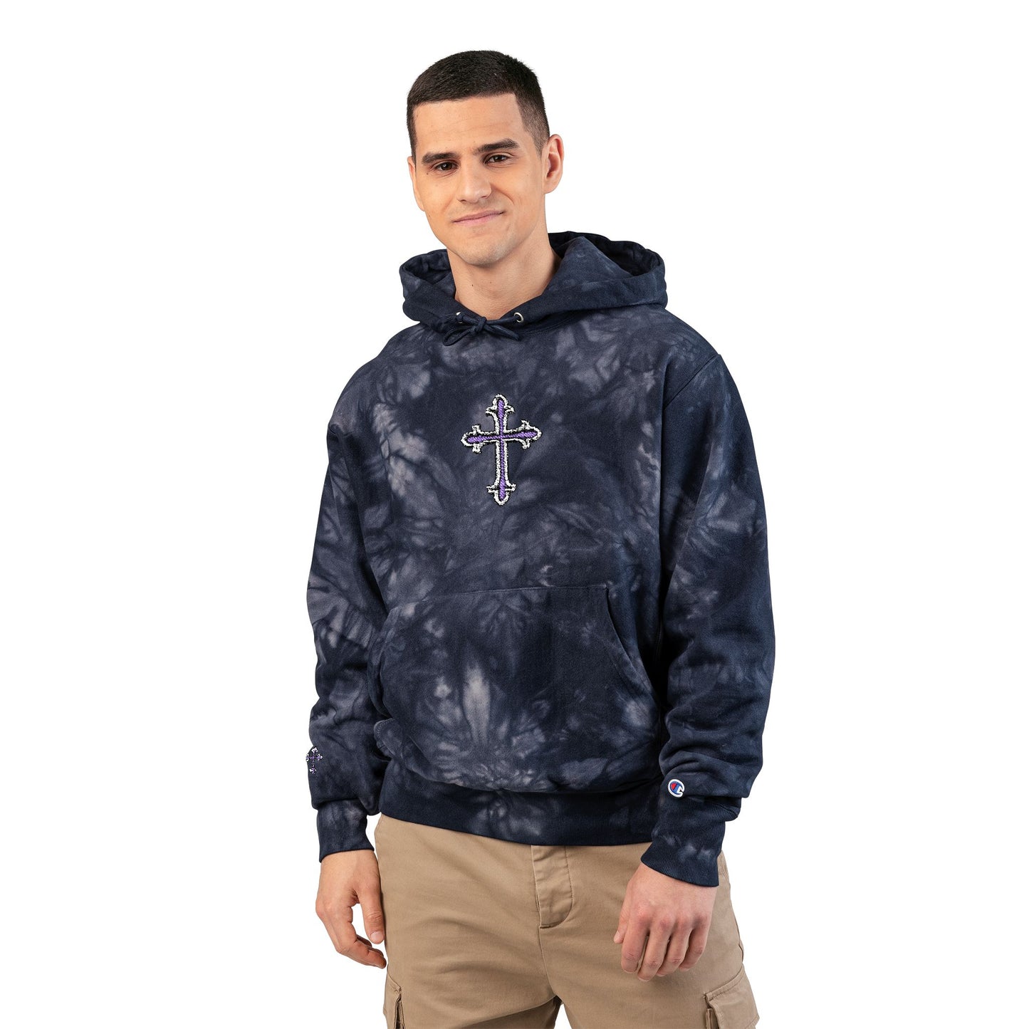 Vas QuezXChampion Tie-Dye Hoodie (Embroidery)