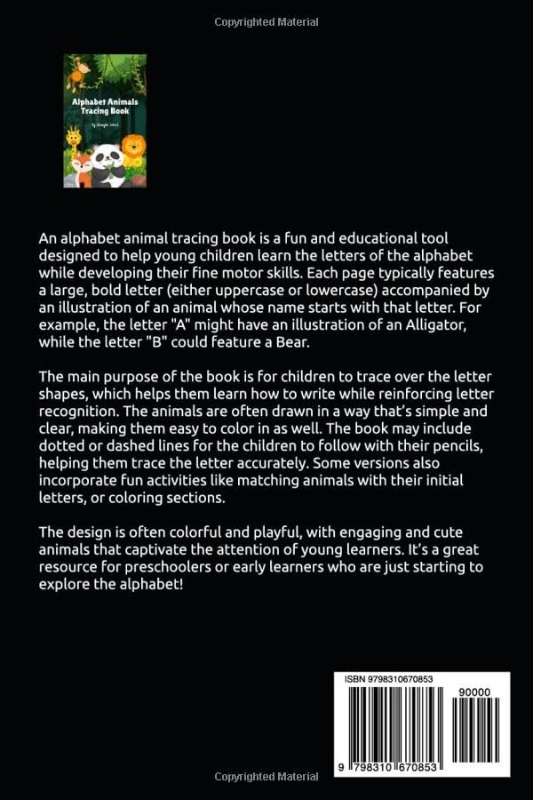 Alphabet Animals Tracing Book