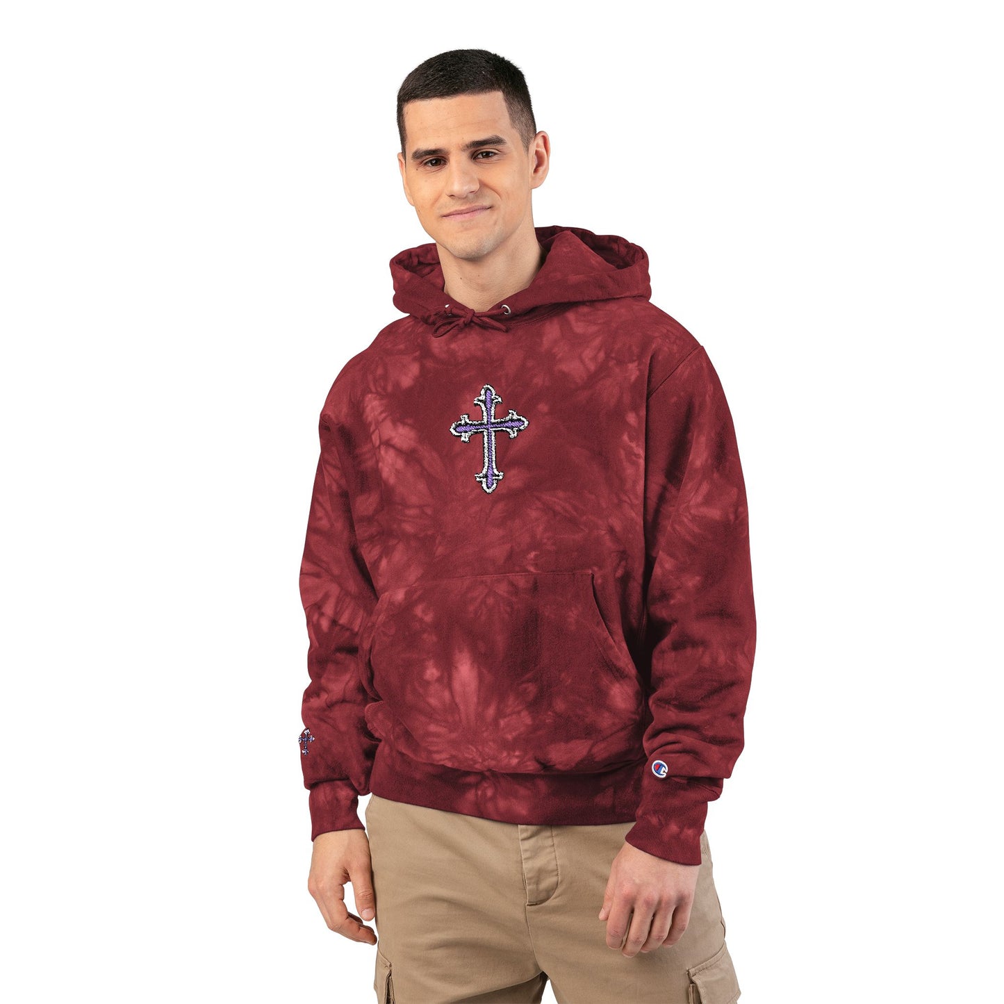 Vas QuezXChampion Tie-Dye Hoodie (Embroidery)