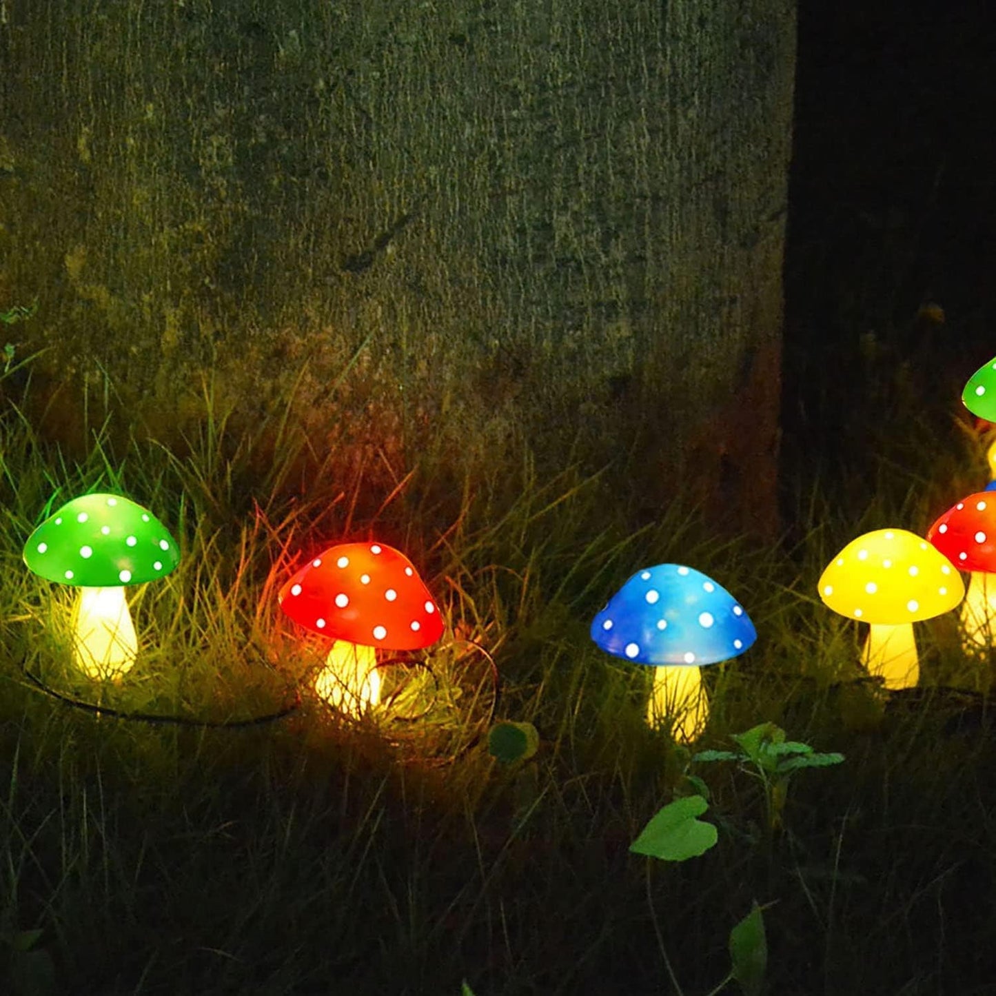 Newest Version 8-Pack Solar Mushroom Lights