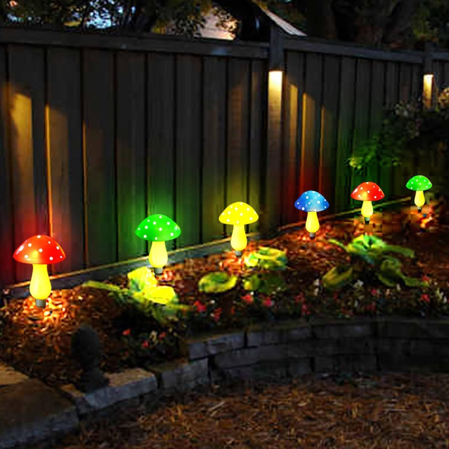 Newest Version 8-Pack Solar Mushroom Lights