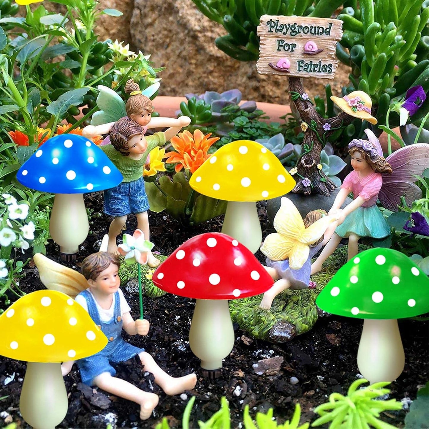 Newest Version 8-Pack Solar Mushroom Lights