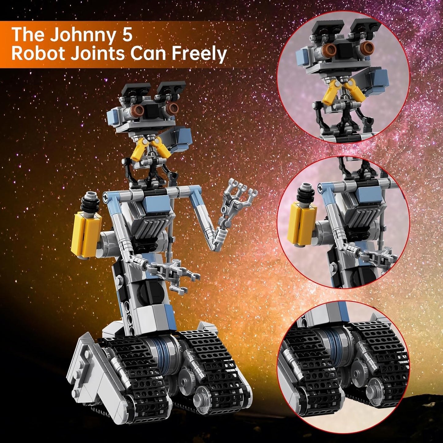 370 Pieces Johnny 5 Robot Building Set