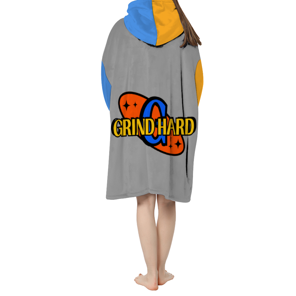 Grind Hard Pullover Hooded Lounger (Hooded Blanket)