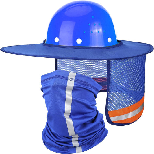 Hard Hat Sun Shield Neck Gaiter Face Cover Set Anti-Uv Hard Hat Accessories