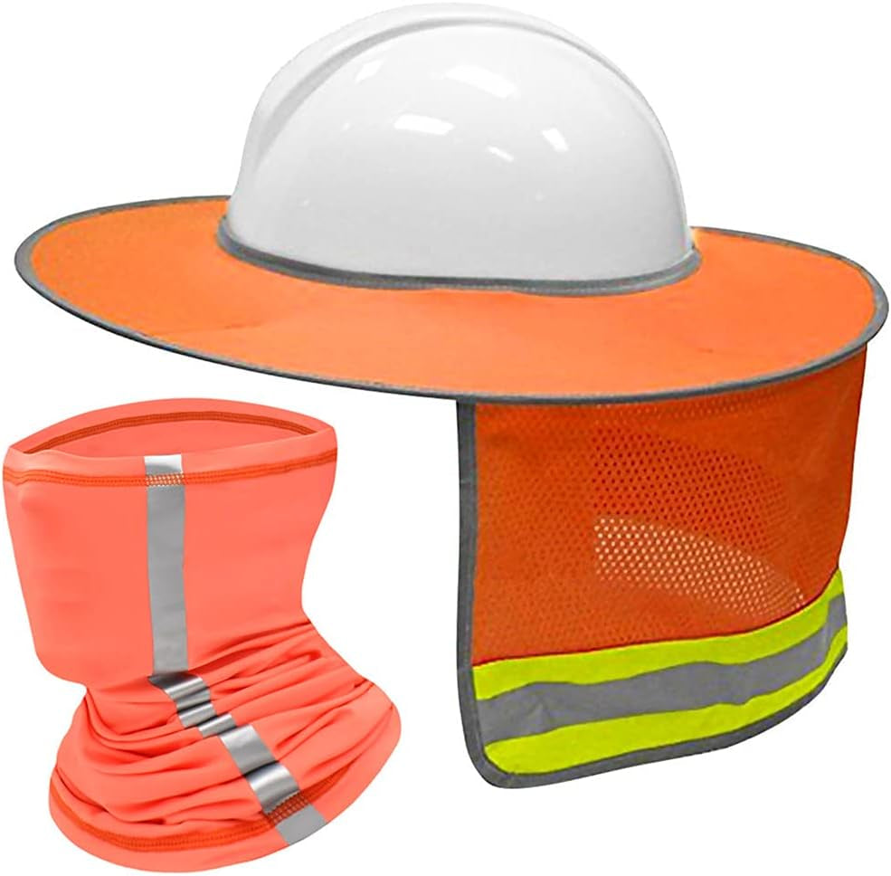 Hard Hat Sun Shield Neck Gaiter Face Cover Set Anti-Uv Hard Hat Accessories