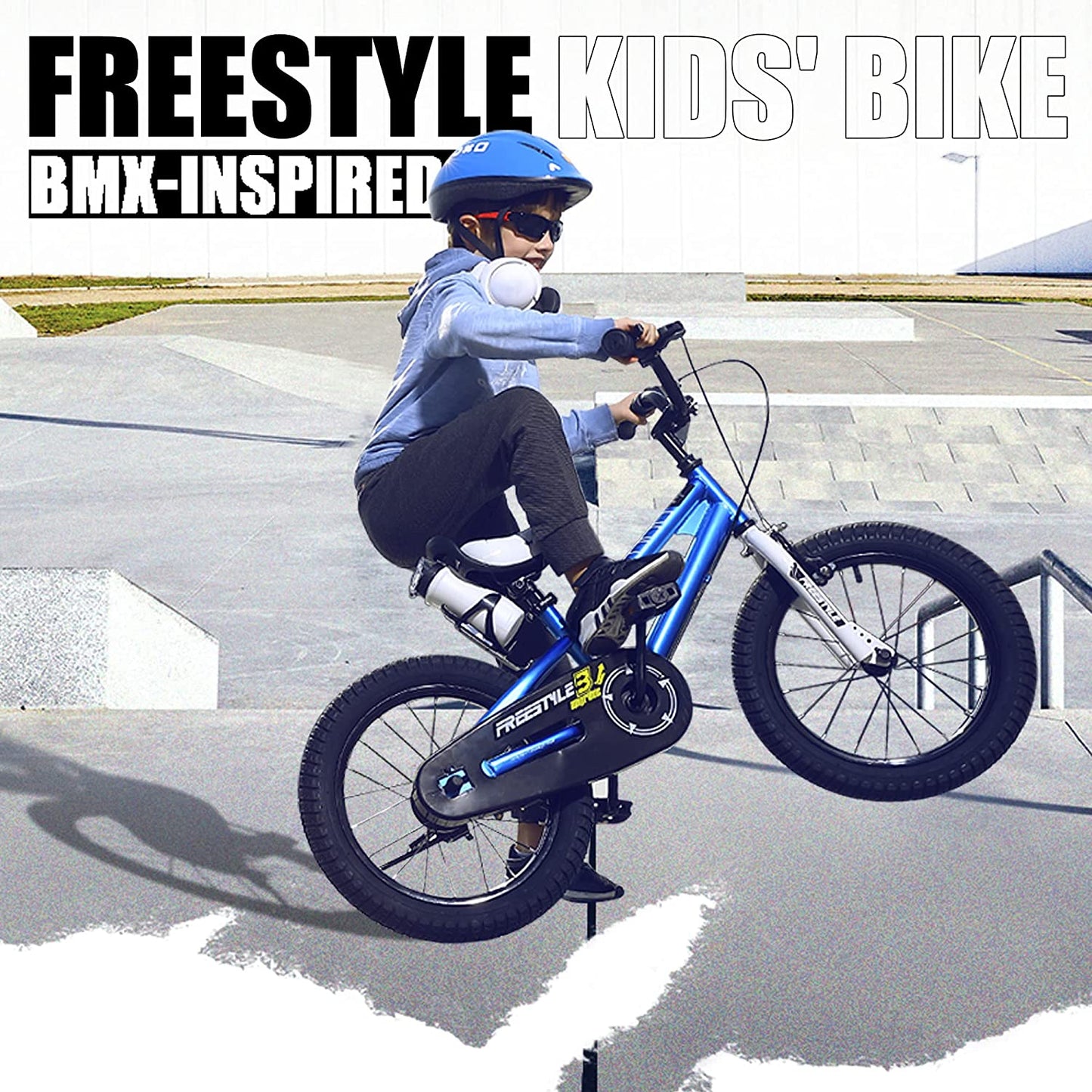 Freestyle Kids Bike 12 14 16 18 Inch Bicycle for Boys Girls Ages 3-9 Years, Multiple Colors