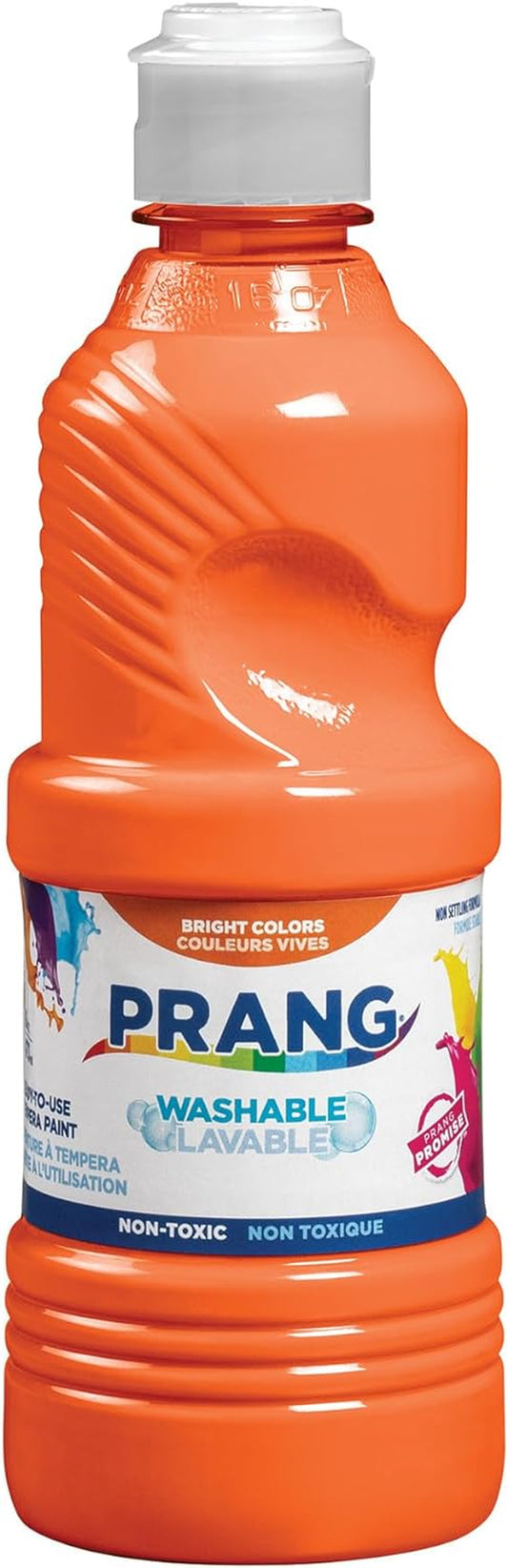 Washable Tempera Paint, Orange, 16 Oz., 1 Count