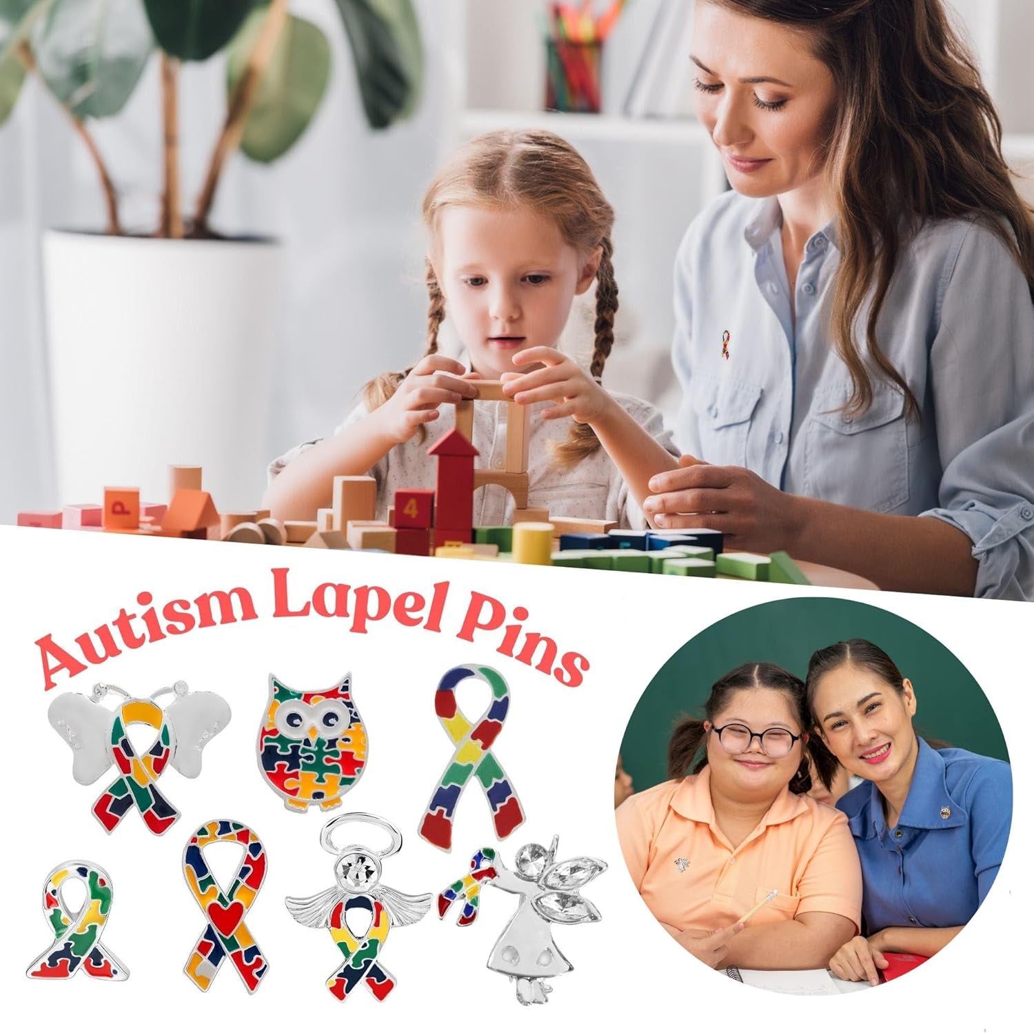 Autism Ribbon Awareness Pin - Celebrate Autism Awareness with Our Puzzle Piece Lapel Pin - Support Advocacy and Raise Awareness - Ideal Gift for Supporters and Advocates