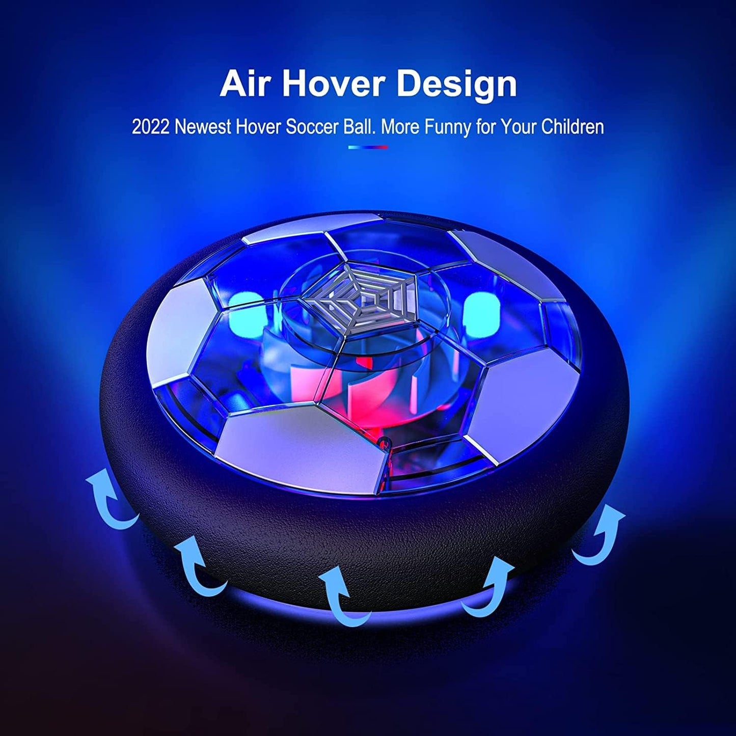 Hover Soccer Ball for Kids, 4-In-1 Hover Hockey Bowling Set, Indoor and Outdoor Sports Toys for Kids Ages 3 4 5 6 7 8-12 - Rechargeable LED Soccer Games Toys for 3-12 Year Old Boys