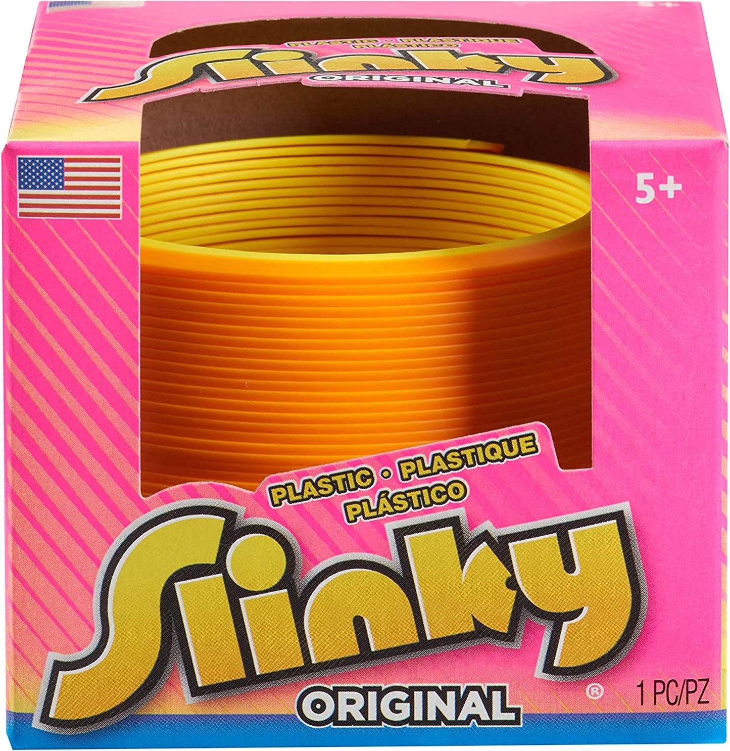 Slinky the Original Walking Spring Toy, Plastic Slinky 3-Pack, Multi-Color Neon Spring Toys, Kids Toys for Ages 5 up by