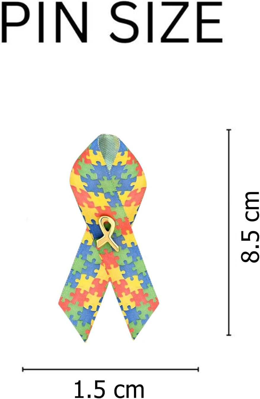 Autism Ribbon Awareness Pin - Celebrate Autism Awareness with Our Puzzle Piece Lapel Pin - Support Advocacy and Raise Awareness - Ideal Gift for Supporters and Advocates