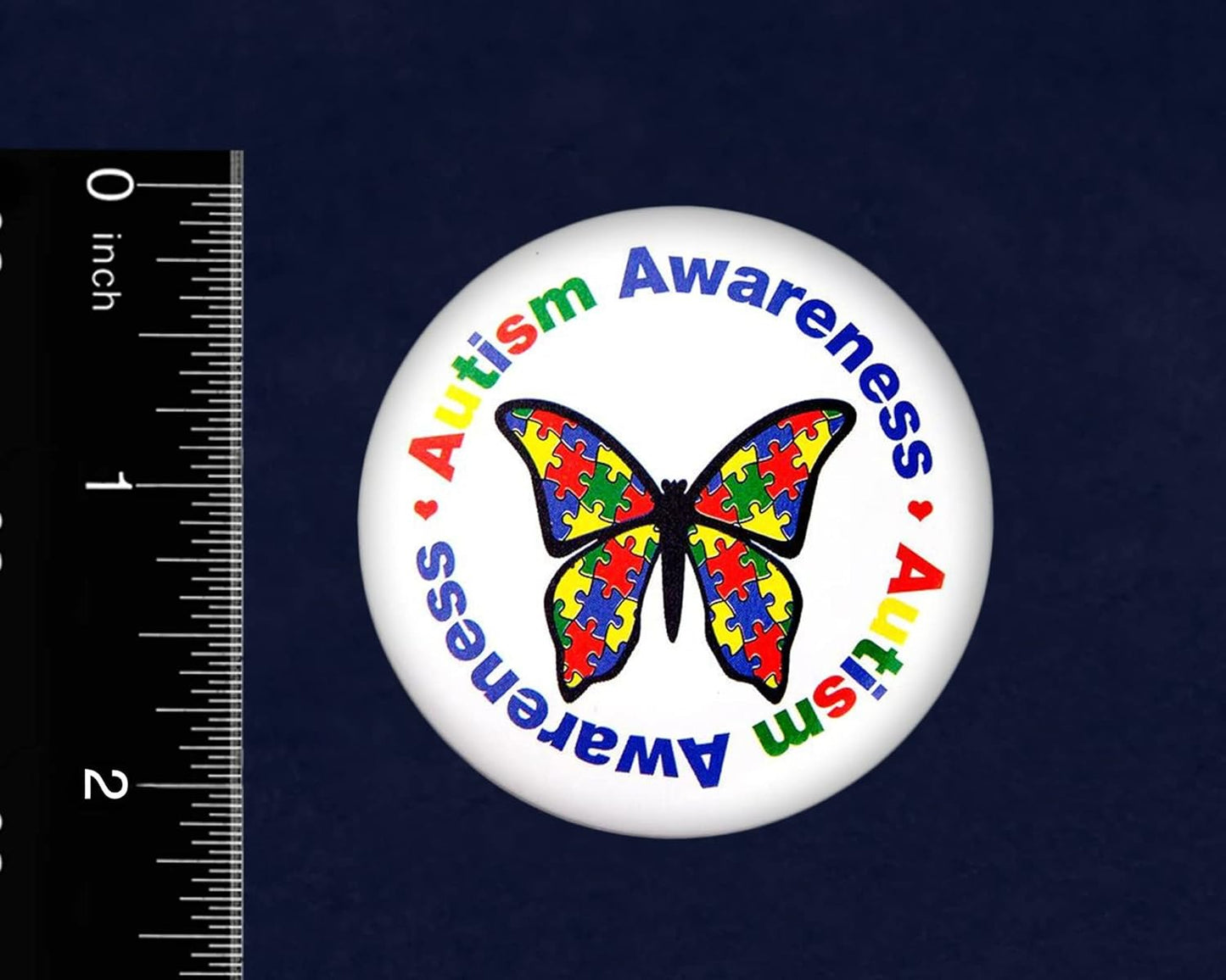 | round Autism Awareness Butterfly Button Pins – Inexpensive Pins for Autism/Asperger’S in a Bag