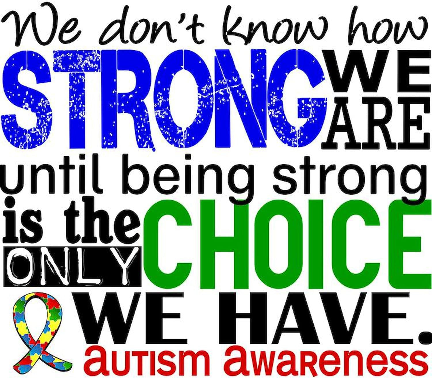 Autism How Strong We Are Rectangle Car Bumper Magnet