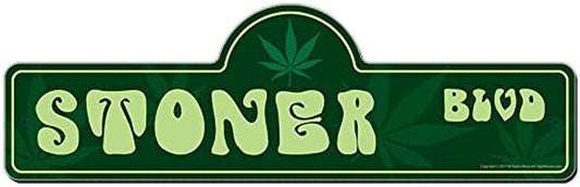 Stoner Street Sign | Indoor/Outdoor | Funny Home Decor for Garages, Living Rooms, Bedroom, Offices |  Personalized Gift